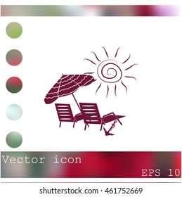 Beach chair icon