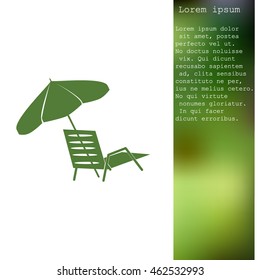 Beach chair icon