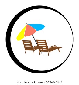 Beach chair icon