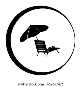 Beach chair icon