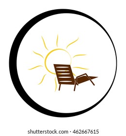 Beach chair icon