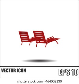 Beach chair icon