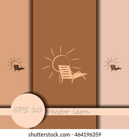 Beach chair icon