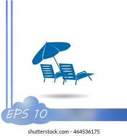 Beach chair icon