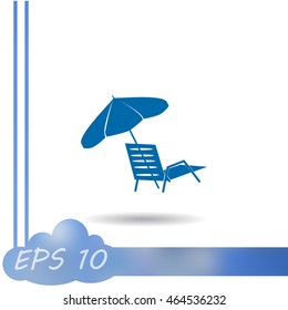 Beach chair icon
