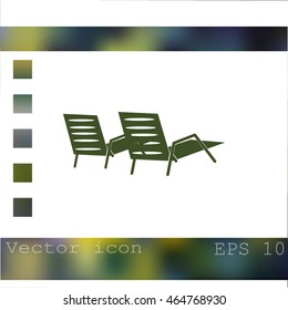 Beach chair icon