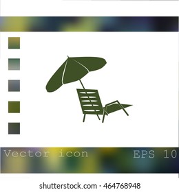 Beach chair icon