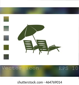 Beach chair icon