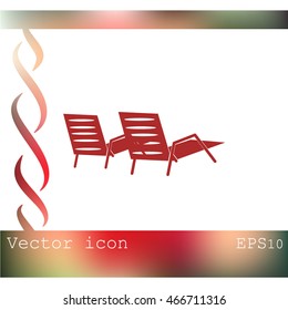 Beach chair icon
