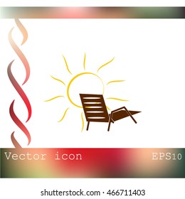 Beach chair icon