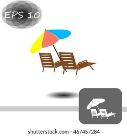Beach chair icon