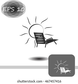 Beach chair icon