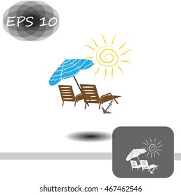 Beach chair icon
