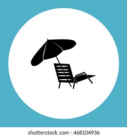Beach chair icon