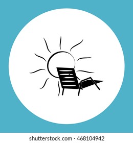 Beach chair icon