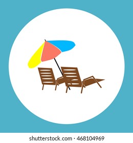 Beach chair icon