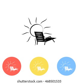 Beach chair icon