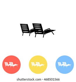 Beach chair icon