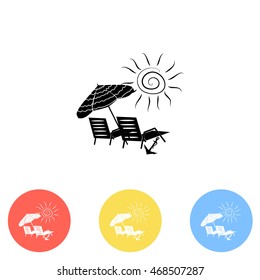 Beach chair icon