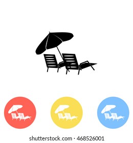Beach chair icon