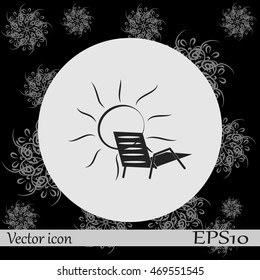 Beach chair icon
