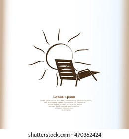 Beach chair icon