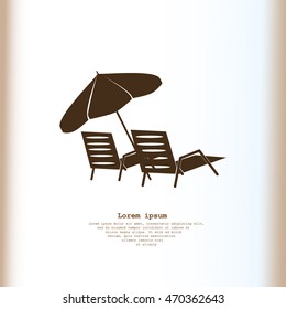 Beach chair icon