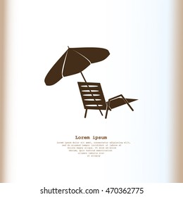 Beach chair icon