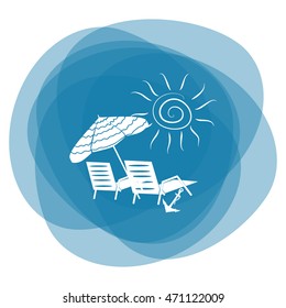 Beach chair icon
