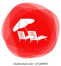 Beach chair icon