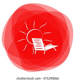 Beach chair icon