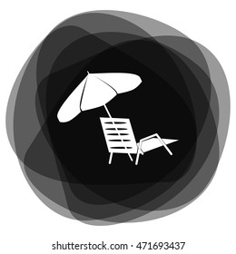 Beach chair icon