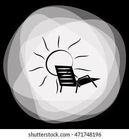 Beach chair icon