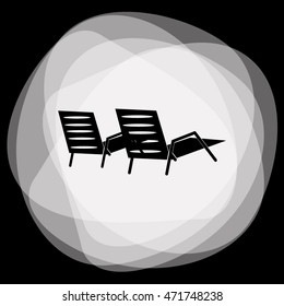 Beach chair icon