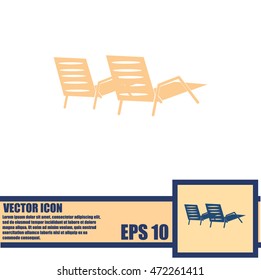 Beach chair icon
