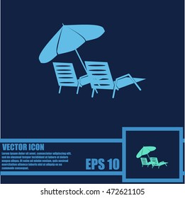 Beach chair icon