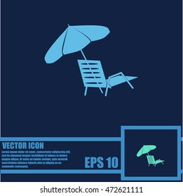 Beach chair icon