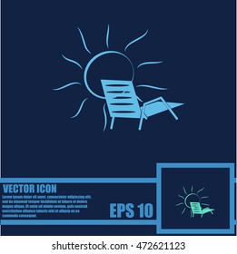 Beach chair icon