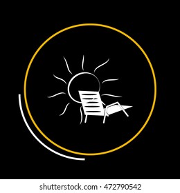 Beach chair icon
