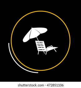Beach chair icon