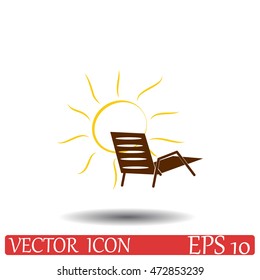 Beach chair icon