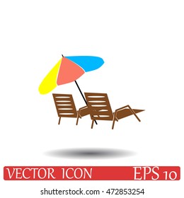 Beach chair icon