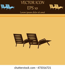 Beach chair icon