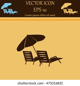 Beach chair icon