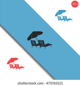 Beach chair icon