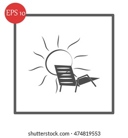 Beach chair icon