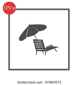 Beach chair icon