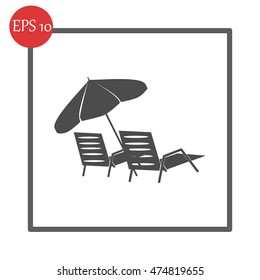 Beach chair icon