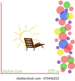 Beach chair icon