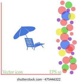 Beach chair icon